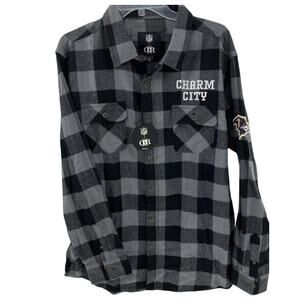 NWT Darius Rucker Fanatics NFL KC Chiefs Plaid Flannel Shirt L